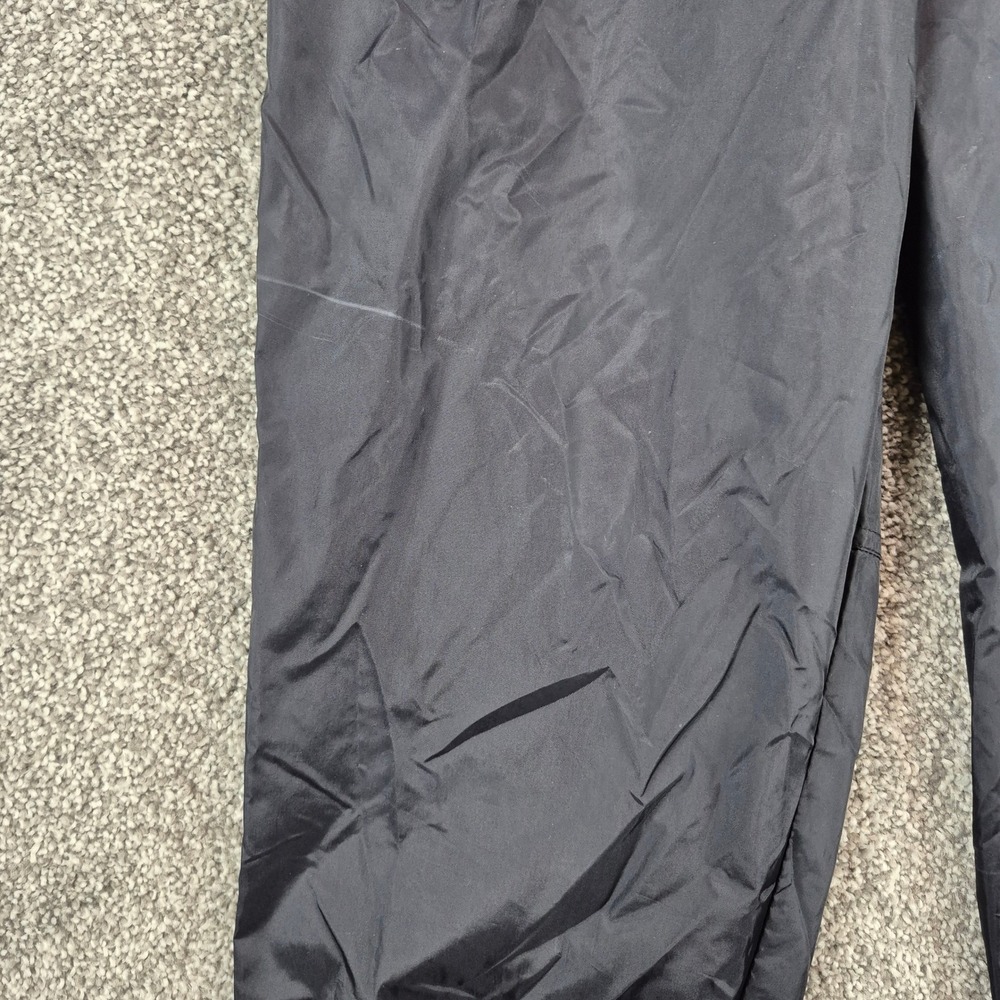 Vintage 90s Nike Track Pants Mens Large Black Nylon Windbreaker Ankle Zippers - Picture 9 of 12